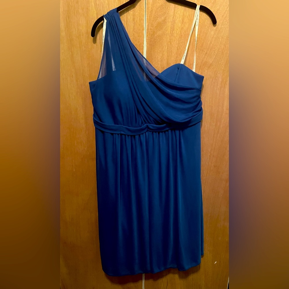 Royal Blue One shoulder Babydoll dress